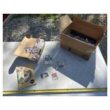 Box Full of Baseball Cards and Trading Book