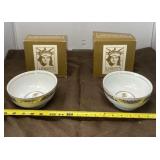 Avon 1985 Liberty Porcelain Collector Bowls with