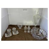 Vintage Crystal and Glass Items, Including a
