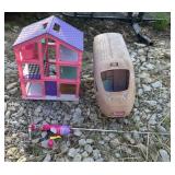 Barbie Kids Fishing Pole, Barbie Bus, and Barbie