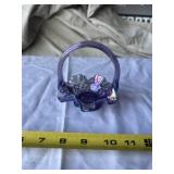Fenton Carnival Glass basket, featuring a deep