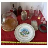 Japan Disney Plate, Glass Cover Cake Pan