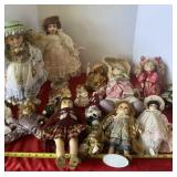 Collector Porcelain Dolls and Handmade Dolls