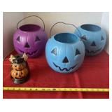 Tea Lite Candle Holder and Plastic Pumpkins