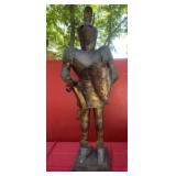 36.5 inch Tall Metal Knight in Armor Statue