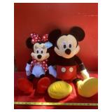 Disney Plush Mickey & Minnie Mouse 27"
