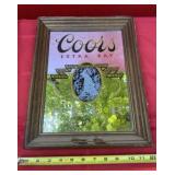 Framed Coors Mirror Advertisement 11 x 14