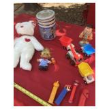 Beanie Bear, PEZ Dispensers and Toys