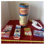Tinker Toy Blocks, Bop It and Card Games