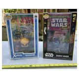 Funko Pops Darth Vader and Wolverine