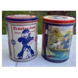 Cracker Jack Tin Canisters