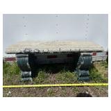 Harley Davidson Concrete Bench