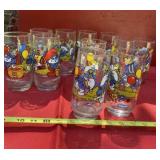 1983 Smurf Glasses 11 in Total