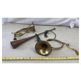 Vintage Gold Brass and Copper French Horn