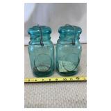 Ball Ideal Blue Mason Jar Bicentennial Eagle Wire