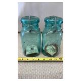 Ball Ideal Blue Mason Jar Bicentennial Eagle Wire