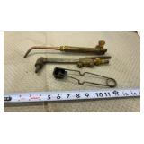 Brass cutting torch attachments and a striker