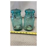 Ball Ideal Blue Mason Jar Bicentennial Eagle Wire