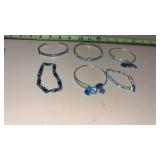 Silver toned Bracelets with various stones