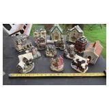 Miniature Ceramic Christmas Village See pics