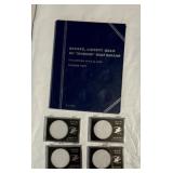 Barber Half Dollar Book & 4 Eagle Holders
