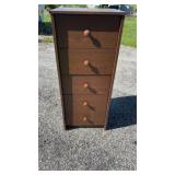 5-drawer wooden lingerie chest 15.75 x 16.5 x
