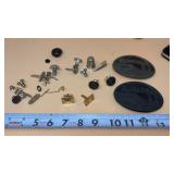 1980s solid brass belt buckles featuring a "Black