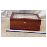 Mele & Co. Christo walnut finish wooden watch box