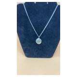 Sterling Silver Framed Gold Cross Necklace: Faith