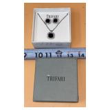 Trifari rhodium-plated silver-tone jewelry set