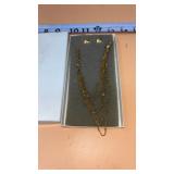 Gold Toned Necklace and Earring Set