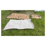 4 Area Rugs-Gray is 4 x 6 ft and Checkered are 92