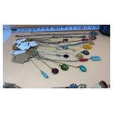 Handcrafted necklaces featuring a variety of