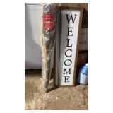 Cinnamon Broom and Welcome Sign