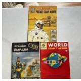 3 Stamp Albums with Stamps