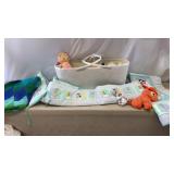 Antique White Baby Bassinet, Looney Tunes,