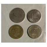 4 Casino Tokens
