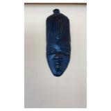 Elongated Mask Pendant - Wooden Tribal Pendant -