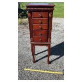 Cherry Wood Jewelry Armoire.
