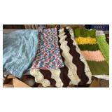 Handmade crochet afghan throw blankets featuring