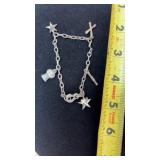 Vtg Sterling Silver Charm Bracelet