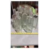 Vintage Pharmacy Clear Glass Bottles