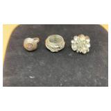 Silver Toned Fashion rings with intricate