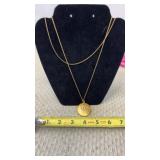 Monogrammed Locket with 2 chains