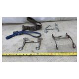 Antiques Cow Bell,  horse bits.lead