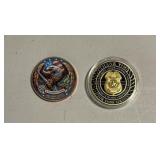 2 Coins Copper Color