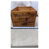 Sun-Maid wooden raisin crate labeled "Market Day