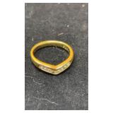 Vintage Chevron Eternity Band