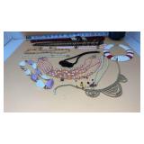 Vtg Beaded Rosary, and Necklaces