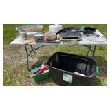Large tote with Wok, Pot, Electric Cooker,